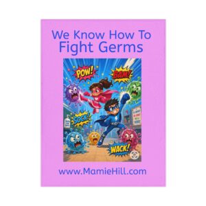 We Know How to Fight Germs Superhero Toddler Blanket