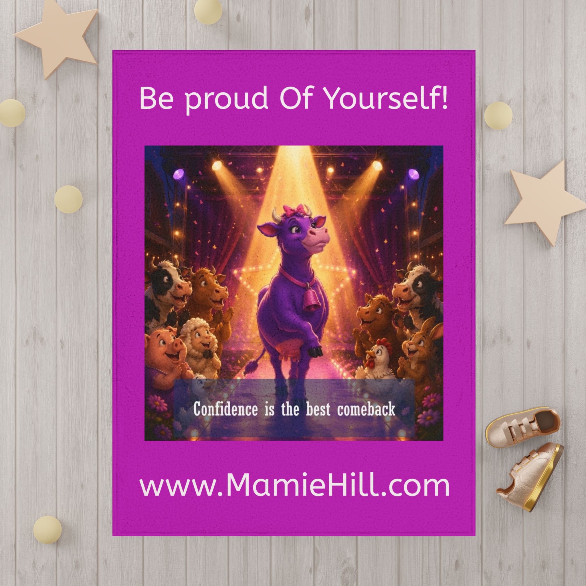 Be Proud of Yourself Confidence Kids Toddler Blanket - Image 4