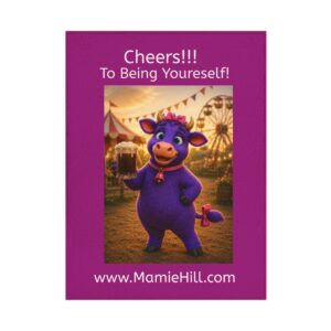 Cheers to Being Yourself Toddler Blanket – Fun Purple Character Design