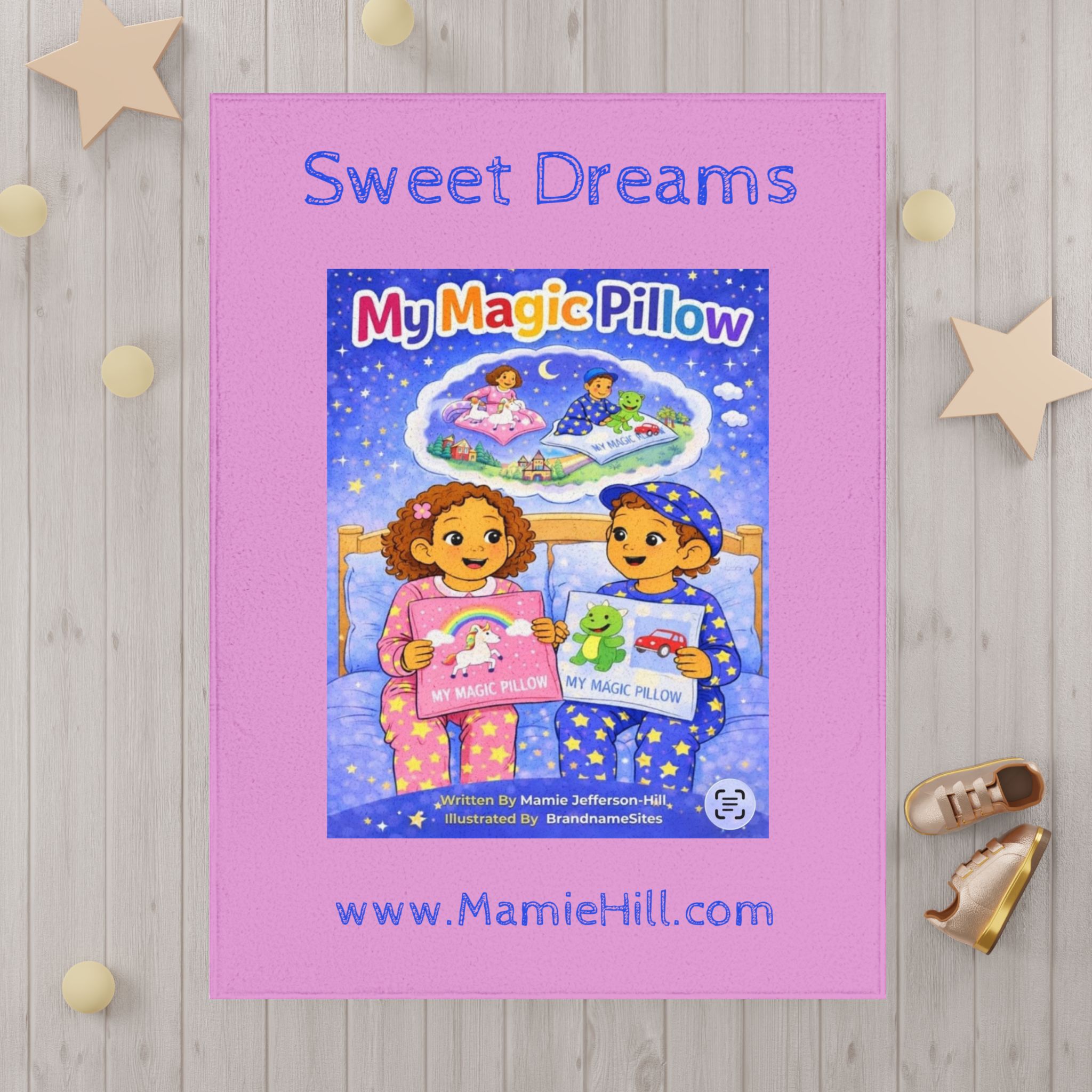 Sweet Dreams My Magic Pillow Toddler Blanket - Image 4