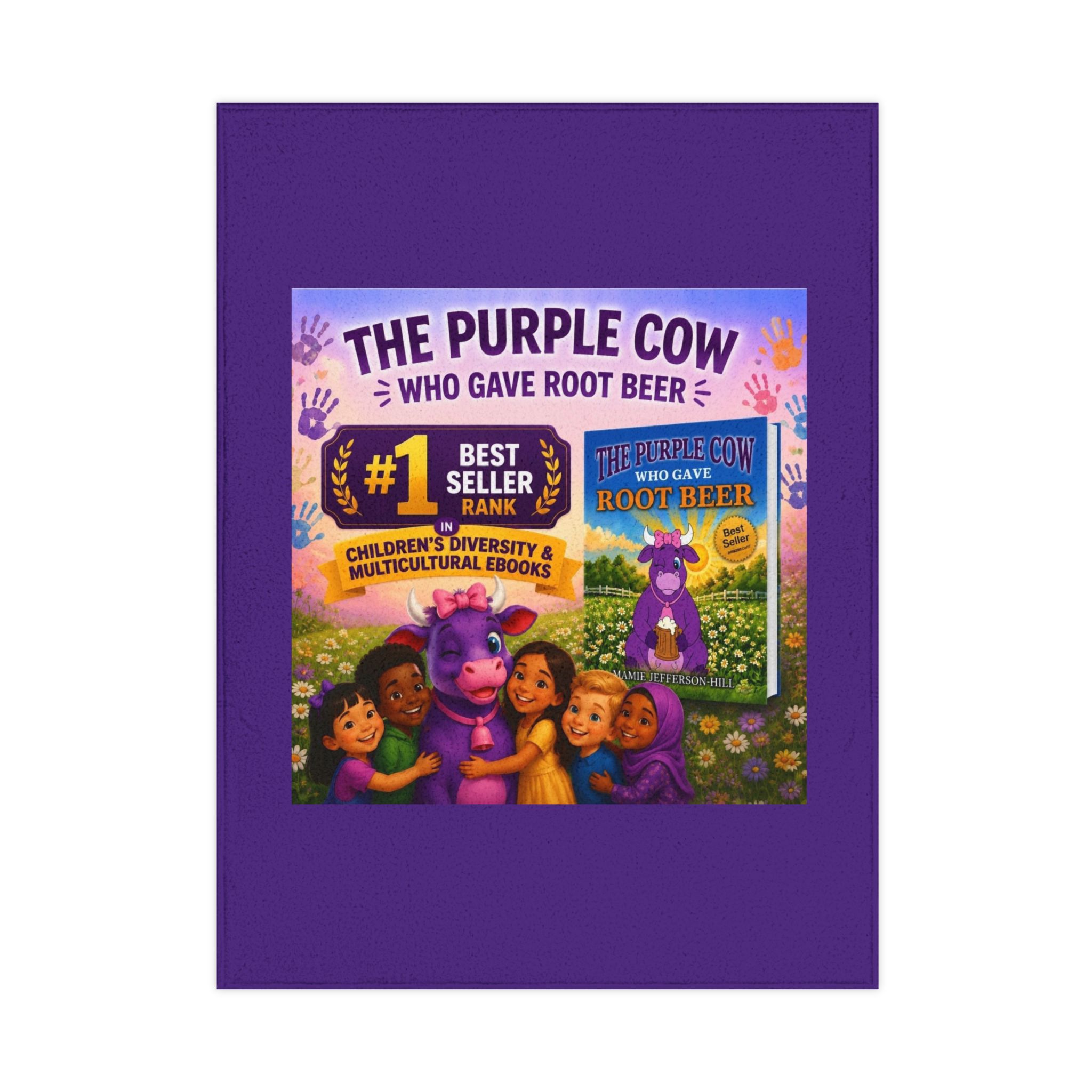 The Purple Cow Who Gave Root Beer Toddler Blanket
